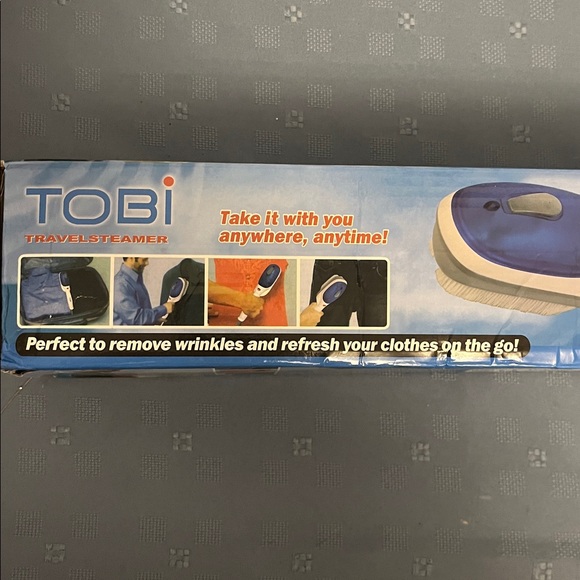 Tobi Portable Steamer in Blue and White - Picture 3 of 4
